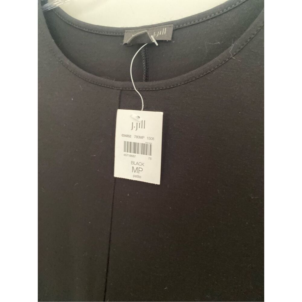 New J. Jill Black Shift 3/4 Sleeve Dress Sz MP - Picture 6 of 10